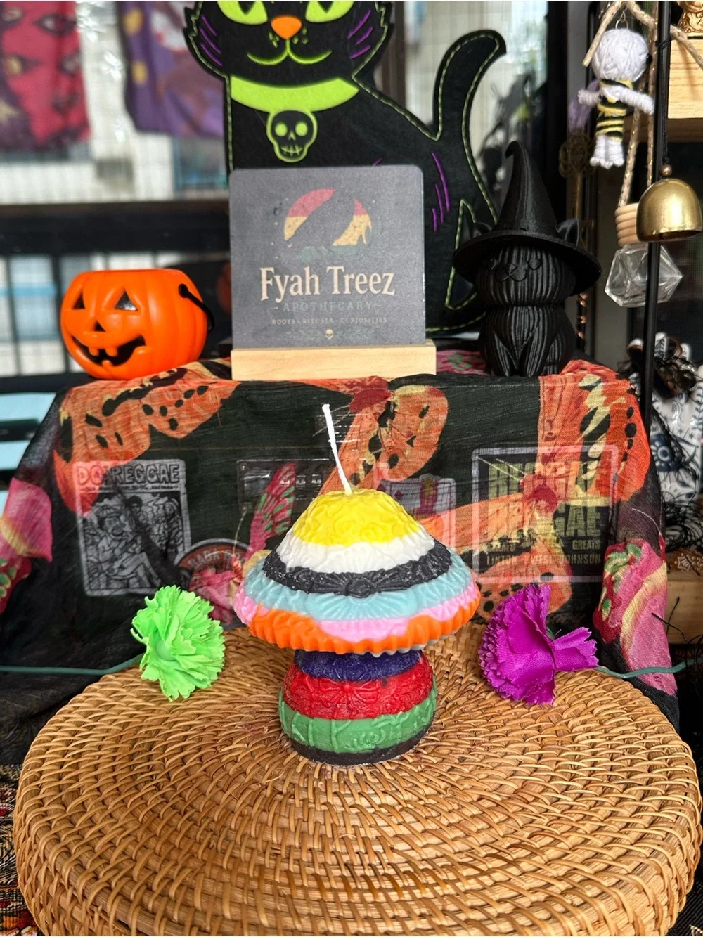 Magic Cauldron Toadstool Candle